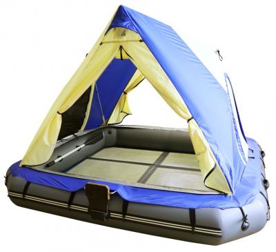 Надувной плот-палатка Polar bird Raft 260+слани стеклокомпозит гребная